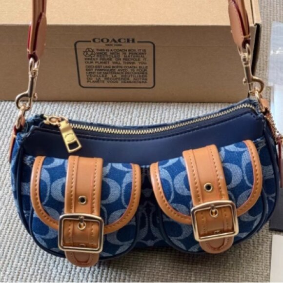 Coach Ashton bag in signature denim CY700 NWT - Picture 3 of 9